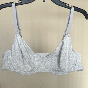 SKIMS COTTON JERSEY TSHIRT BRA - LIGHT HEATHER GREY 38D NWOT